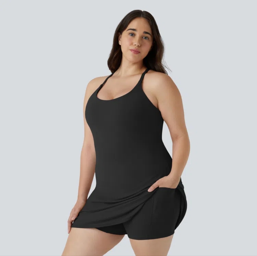 Halara Softlyzero™ Plush Backless Active Dress Easy Peezy Edition